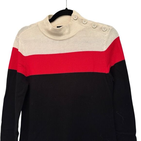 Talbots red, cream & black sweater dress- size s - Picture 5 of 8